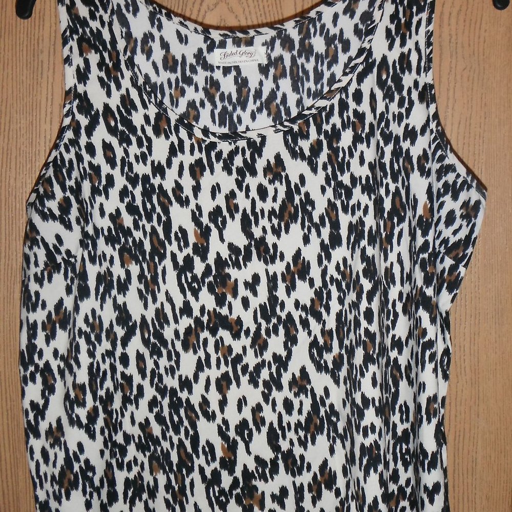 Faded Glory, XL, Leopard print tank top